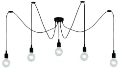 Fix multi 5 lys takpendel - Svart