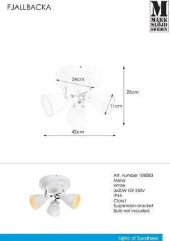Fjellbacka taklampe IP44 - Hvit - Hvit