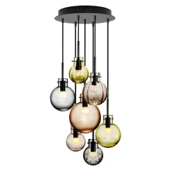 Fjellglød Krystallkuler 7 stk - Sort Baldakin