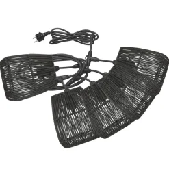 Flex Out Lysslynge, inkludert 18 cm Saigon lampeskjerm i sort kunstrotting