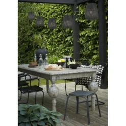 Flex Out Lysslynge, inkludert 18 cm Saigon lampeskjerm i sort kunstrotting