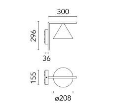 Flos Captain Flint utendørs vegglampe