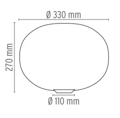 Flos Glo-Ball Basic 1 bordlampe - 33cm - med dimmer