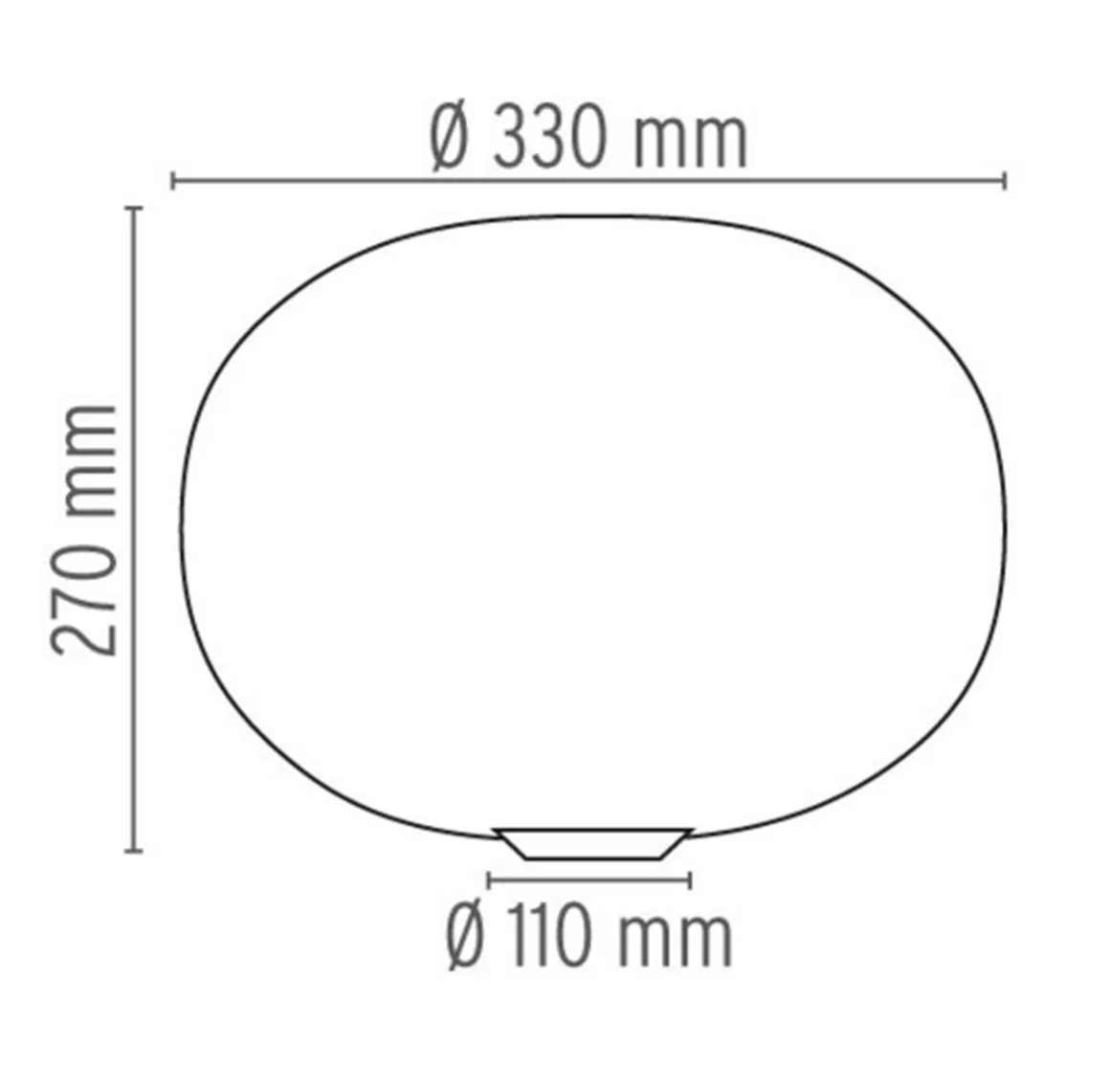 Flos Glo-Ball Basic 1 bordlampe - 33cm - med dimmer