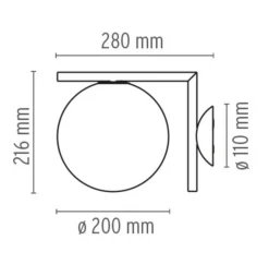 Flos IC Lights C/W1 - vegg / taklampe