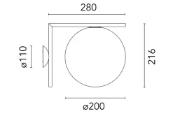 Flos IC w1 utendørs vegglampe
