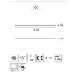 Flos Super Line Down - Sort