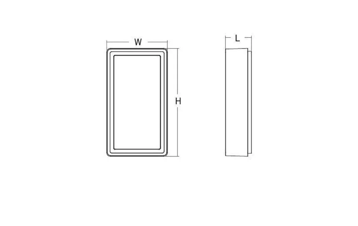Frame vegg/taklampe 8W LED m/skumringsrelé