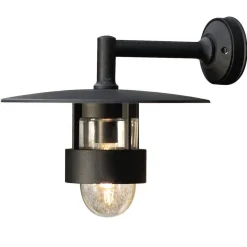 Freja vegglampe nedover vendt utendørs - Svart