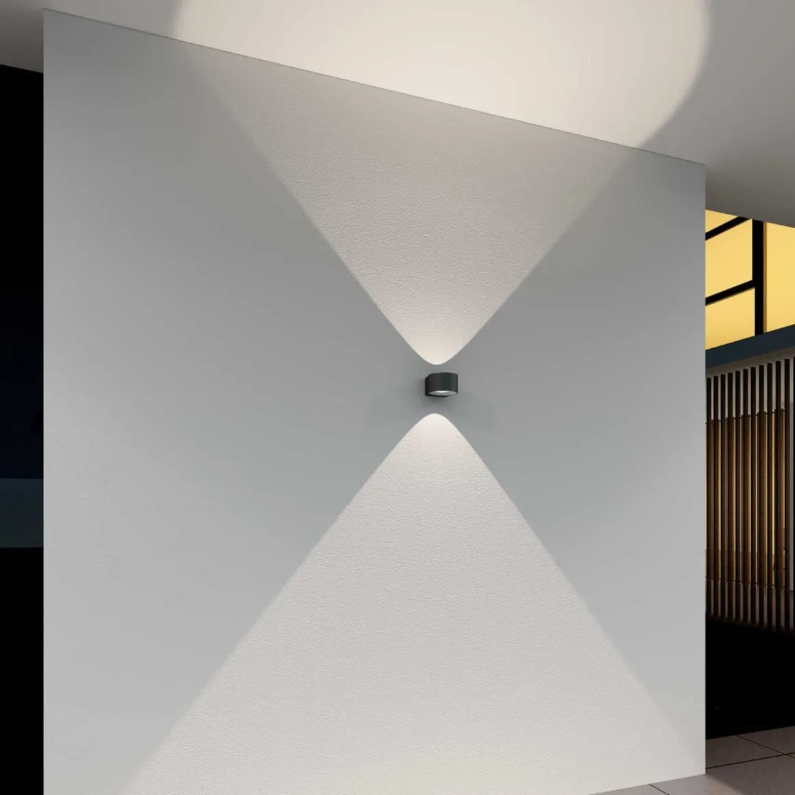 Frey vegglampe IP65 2x6W 2700K - Svart