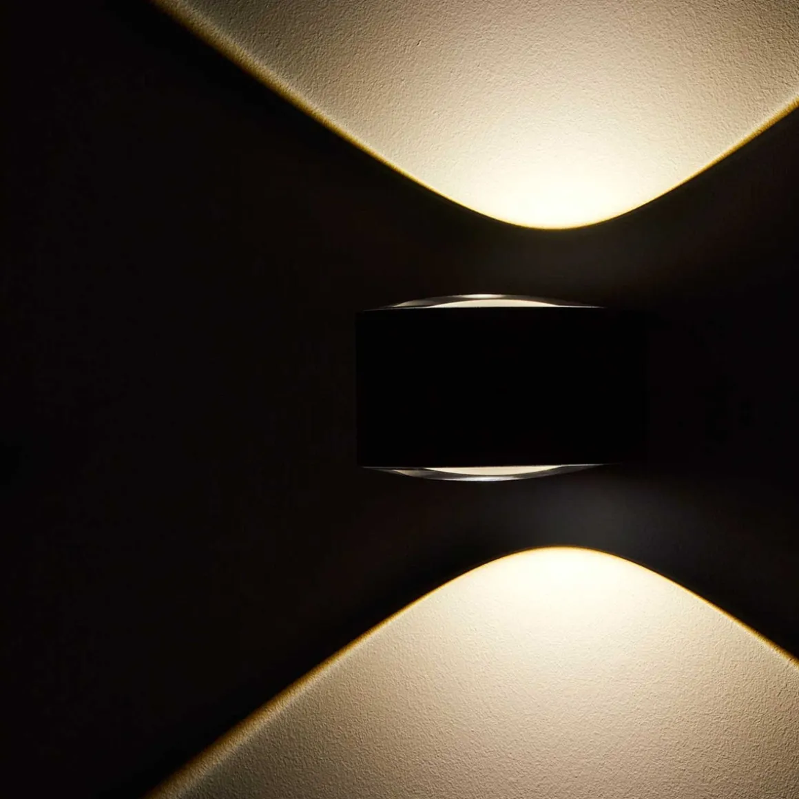 Frey vegglampe IP65 2x6W 2700K - Svart