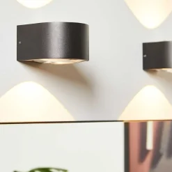 Frey vegglampe IP65 2x6W 2700K - Svart