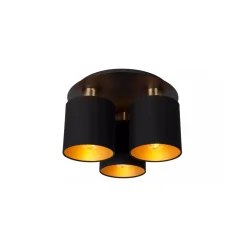 Fudral taklampe 3 - Svart/Gull