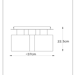 Fudral taklampe 3 - Svart/Gull