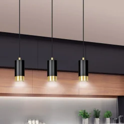 Fumiko takpendel 3 lys - Svart/Gullfarget