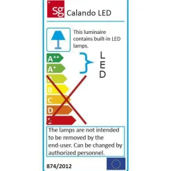 Galando 10W dimbar LED taklampe hvit
