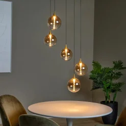 Gisela takpendel 48 cm 5 x 3,8W 2700 Kelvin - Dimbar