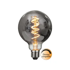 Globepære Smoke Spiral 95mm E27