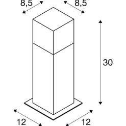Grafit pullert 30 cm IP44