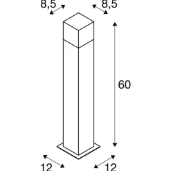 Grafit pullert 60 cm IP44