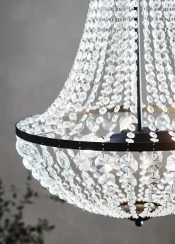 Gränsö lysekrone 3l - Svart/klar - Svart / Klar