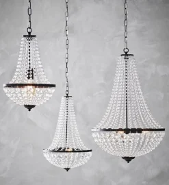 Gränsö lysekrone 3l - Svart/klar - Svart / Klar