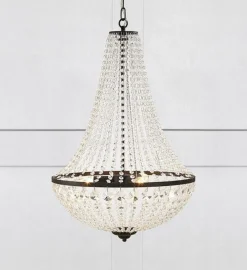 Gränsö lysekrone 3l - Svart/klar - Svart / Klar