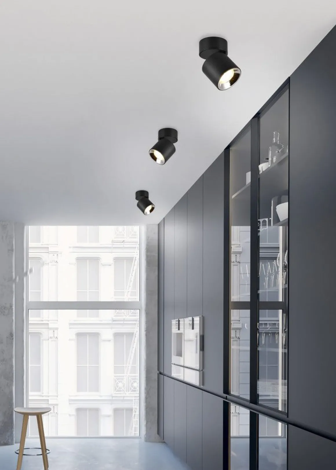 Guayana tak/vegg spot 1-lys GU10 - Kan felles inn