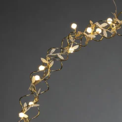 Gullfarget krans - 45 cm