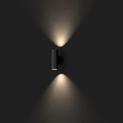 Gyre vegglampe opp og ned utendørs 10W IP65 - Svart