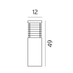 Halmstad pullert - 49cm