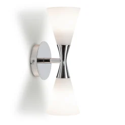 Harlekin Duo vegglampe - Krom