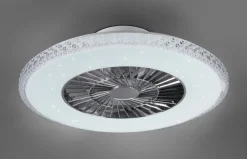 Harstad tak vifte 3000-6500K 39,6W m/Fjernkontroll - Kromfarget