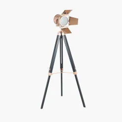 Hereford gulvlampe 139 cm - Svart/Kobberfarget