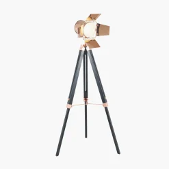 Hereford gulvlampe 139 cm - Svart/Kobberfarget