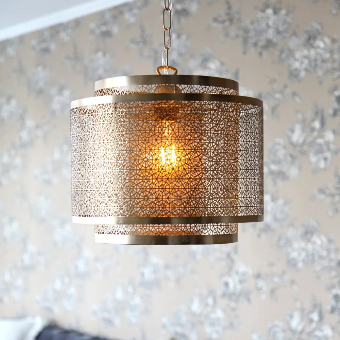 Hermine takpendel matt messing