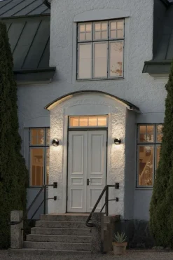 Hild vegglampe opp/ned utendørs IP44 Dimbar - Svart