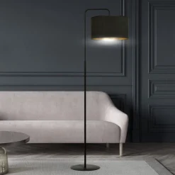 Hilde gulvlampe - Sort/Gullfarget