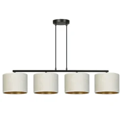 Hilde takpendel 4 lys - Hvit/Gullfarget