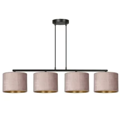 Hilde takpendel 4 lys - Rosa/Gullfarget
