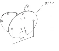 Hjørnefeste 153 Galvanisert stål - Norlys vegglamper