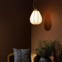 Hobo takpendel 22 cm - Rå messing/Hvit