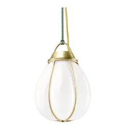 Hobo takpendel 22 cm - Rå messing/Hvit