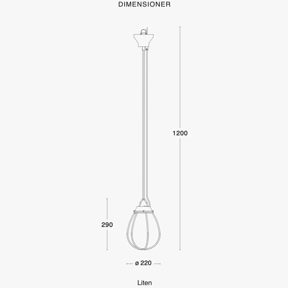 Hobo takpendel 22 cm - Rå messing/Hvit