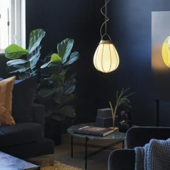 Hobo takpendel 28 cm - Rå messing/Hvit