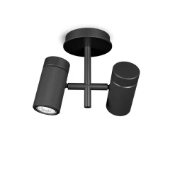 Holder taklampe 2-spotlight - Svart