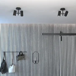 Holder taklampe 2-spotlight - Svart