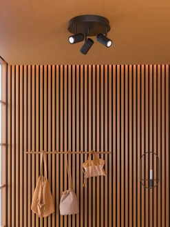 Holder taklampe 3-spotlight - Svart