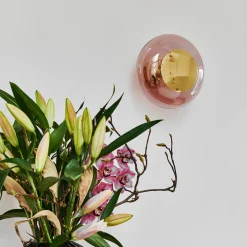 Horizon taklampe/vegglampe S - Korall/Gull