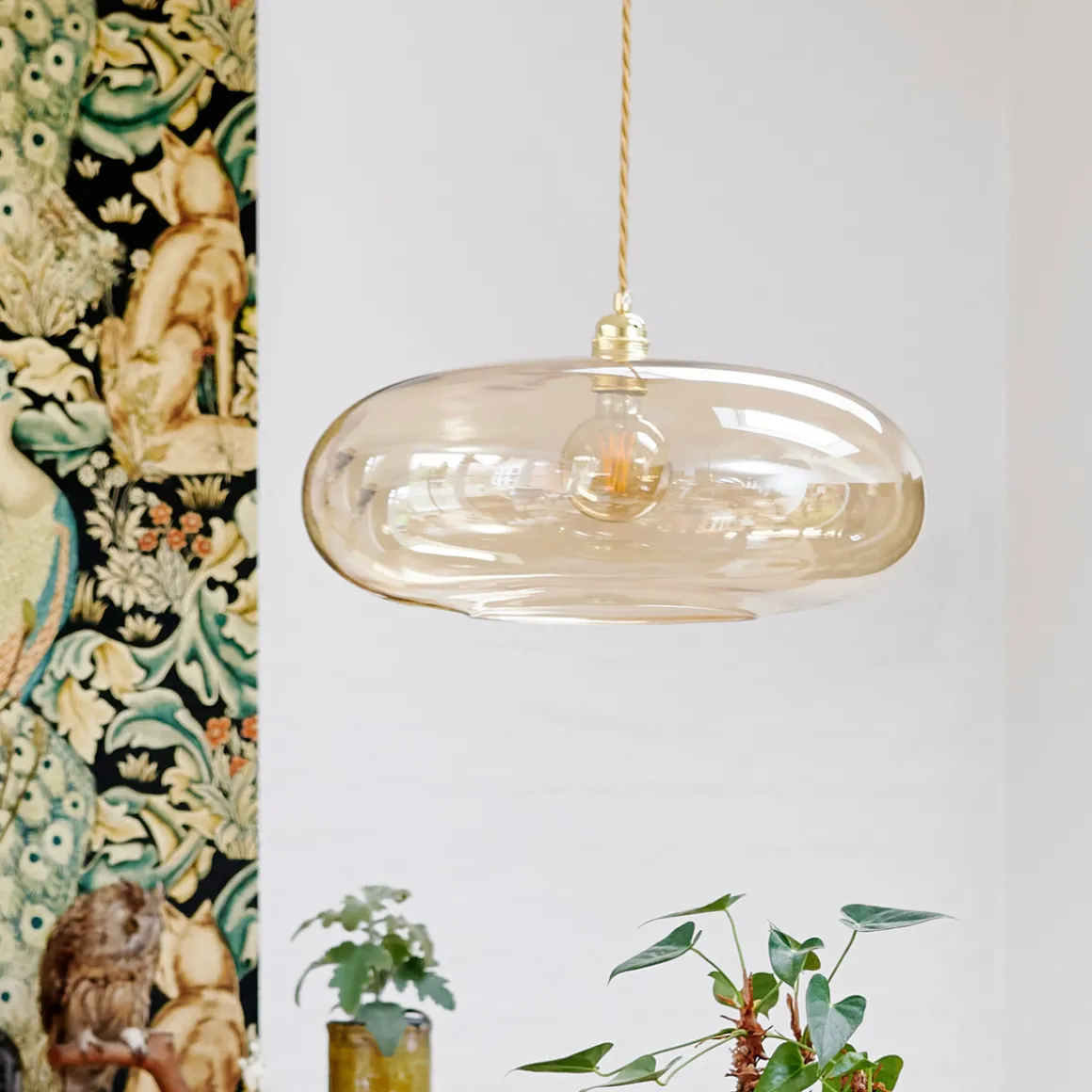 Horizon takpendel 45 cm Golden Smoke/gull